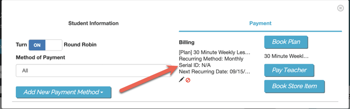 Billing Serial ID