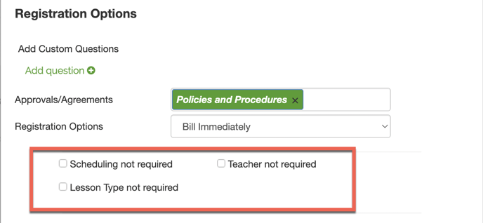 Registration Scheduling